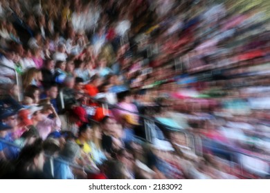 Crowd In A Stadium - Motion Blurred