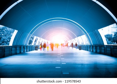 Crowd through the corridor