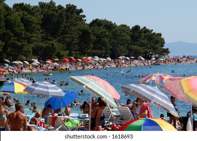 Crowded beach