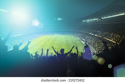 crowded football stadium 