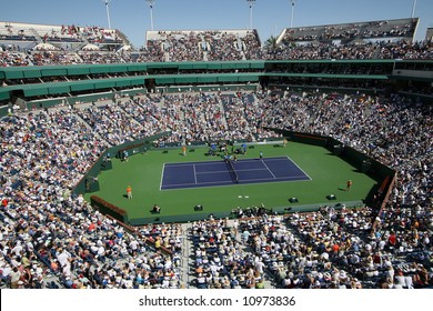 Crowded Tennis Stadium.