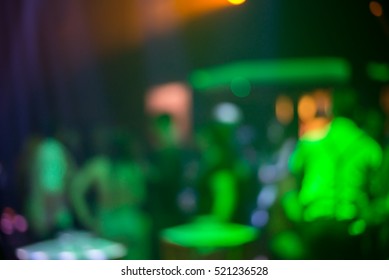 Crowded Traveler In Pub At Thailand Blur