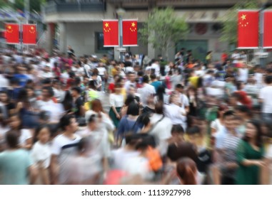 The Crowds In Shenzhen, China