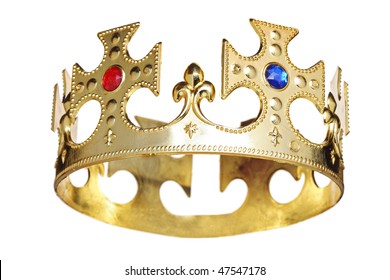 A Crown Isolated On White Background