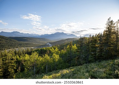 Crown land camping, Ghost Lake, Alberta, Waiporous, Calgary, Rocky Mountains, sunset, backcountry, wilderness, serene, adventure, exploration, pristine, natural beauty, mountain views, camping, pretty - Powered by Shutterstock