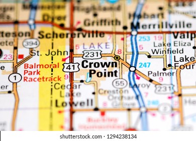 Crown Point Indiana Map Crown Point Indiana Usa On Map Stock Photo 1294238134 | Shutterstock