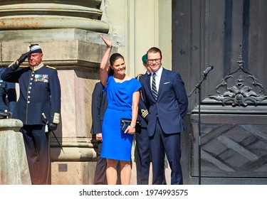 Crown Princess Victoria Of Sweden And Her Husband Prince Daniel Westling, Duke Of Västergötland In Stockholm Sweden. June 2019