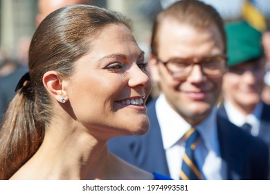 Crown Princess Victoria Of Sweden And Her Husband Prince Daniel Westling, Duke Of Västergötland In Stockholm Sweden. June 2019