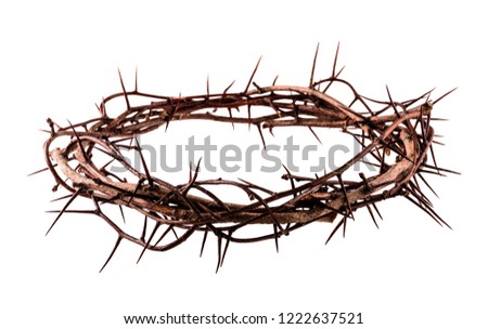 Crown of thorns Jesus Christ isolaten on white 商業照片 © 