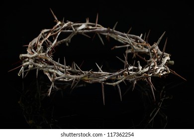 Crown Of Thorns Over A Dark Background