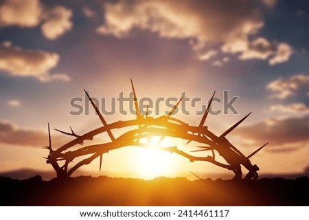 The crown of thorns suffering of Jesus Passion Week concept