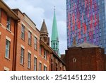 Croydon town in South London, UK. Cityscape with St Michaelâ€™s Church.