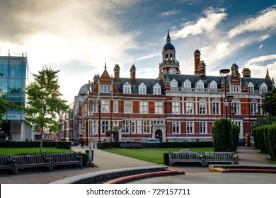 Croydon, UK - September 14, 2017: Croydon Central Library Is Croydon's Main Public Library Located Inside The Croydon Clocktower In Croydon, South London