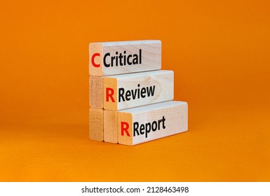 CRR critical review report symbol. Concept words CRR critical review report on blocks on a beautiful orange table, orange background. Business and CRR critical review report concept. Copy space. - Shutterstock ID 2128463498