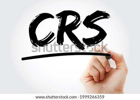 CRS - Central Reservation System is a technology that lies at the heart of a hotel's functions, acronym technology concept background