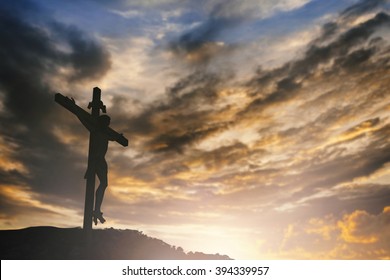 Crucifixion of Jesus christ ascension on cross over sunset concept for good friday christian prayer that god he is risen in easter day, christmas Christianity prayer in holy week resurrection sunday. Crucifixion of Jesus christ ascension on cross over sunset concept for good friday christian prayer that god he is risen in easter day, christmas Christianity prayer in holy week resurrection sunday.