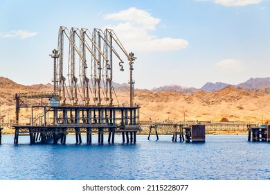 Crude Oil Loading Terminal By The Sea Shore