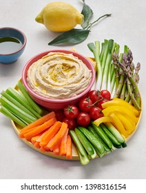 Crudites Platter With Hummus Dip