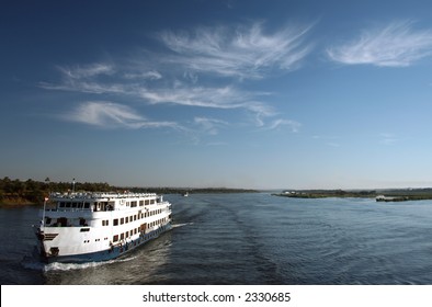 A Cruise Boat On The River Nile.