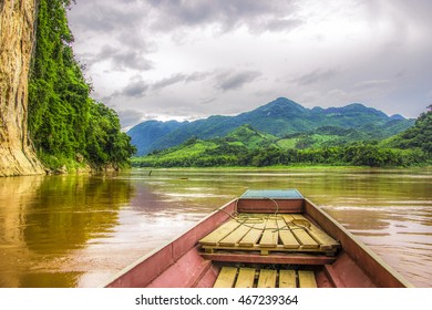 Cruise The Mekong River In  Luang Prabang ,Laos