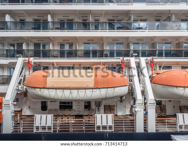 Cruise Ship Cabins Lifeboats Stock Photo Edit Now 713414713