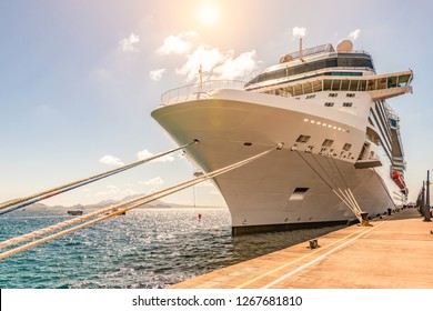 Cruise ship docked in port. - Powered by Shutterstock