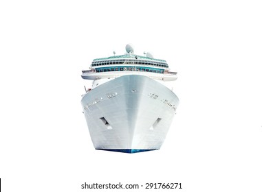 Cruise Ship Isolated On White Background