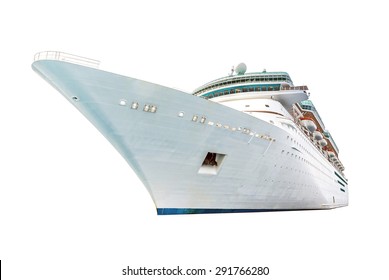 Cruise Ship Isolated On White Background