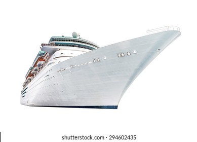 Cruise Ship Isolated On White Background