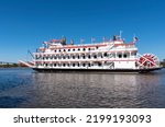 Cruise ship on the river in Savannah.