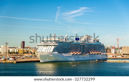 Cruise ship in Port of Helsinki - Finland