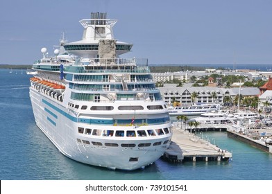 Cruise Ship In The Port Of Key West, Florida, United States