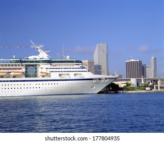 Cruise Ship, Port Of Miami, Florida