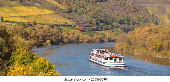 Cruise Vessel On River Moselle