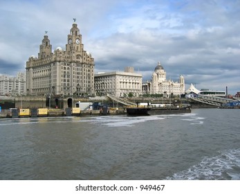 cruising on the ferry at liverpool merseyside