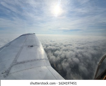 Cruising In A Piper Warrior Above Cloud Cover