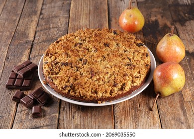 Crumble Dessert With Pear And Chocolate