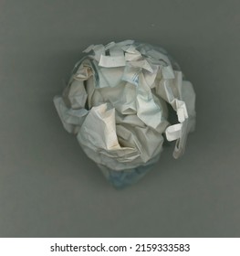 Crumble Shredered Paper Ball Texture Background Volume