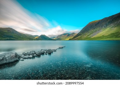 Crummock Water stones, The Lake District, Cumbria, England 