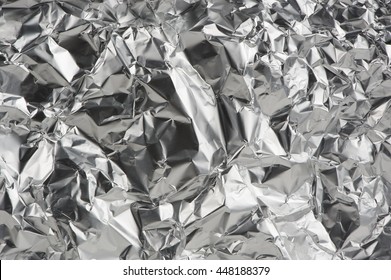 Crumpled Aluminum Foil As Background