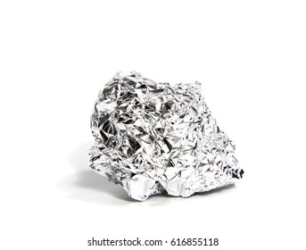 Crumpled Ball Of Aluminum Foil