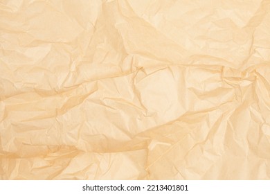 Crumpled Brown Baking Paper Sheets.