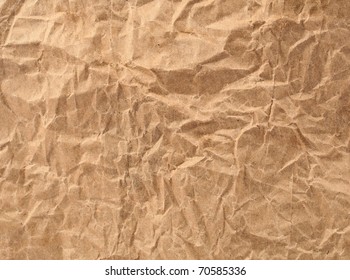 Crumpled Brown Paper Bag