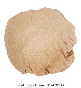 Crumpled Brown Paper Ball