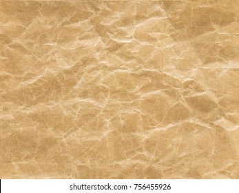 Crumpled Brown Waxed Packing Paper Texture 