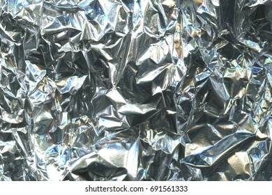 Crumpled Foil Texture Background