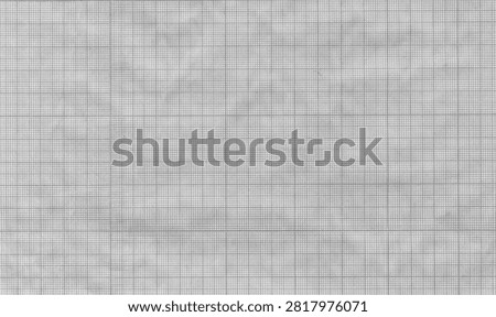 Crumpled graph paper for drafting with millimeter grid as paper background or wallpapers, high detail texture.	

