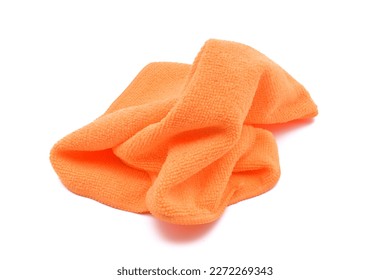 Crumpled microfiber cleaning cloth, isolated on white background - Powered by Shutterstock