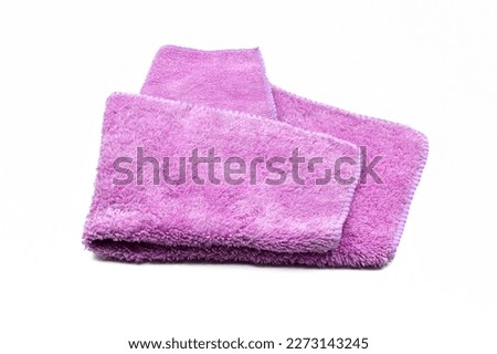 Crumpled microfiber cleaning cloth, isolated on white background Imagine de stoc © 