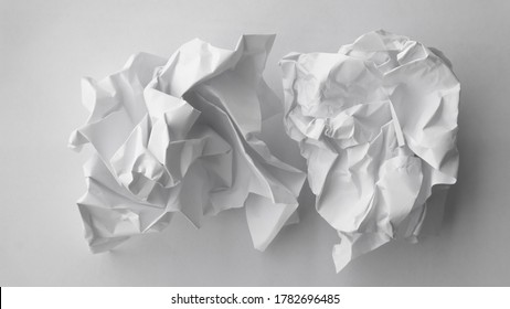 Crumpled Paper Ball Isolated On White With Clipping PathCrumpled Paper Ball Isolated On White With Clipping Path. Crumpled Paper.white Crumpled Paper Texture Background.